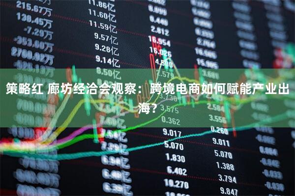 策略红 廊坊经洽会观察：跨境电商如何赋能产业出海？