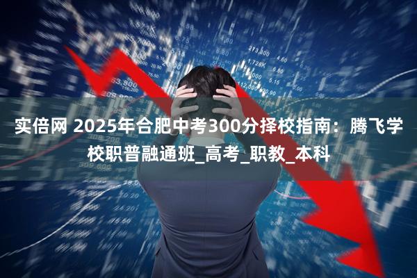 实倍网 2025年合肥中考300分择校指南：腾飞学校职普融通班_高考_职教_本科