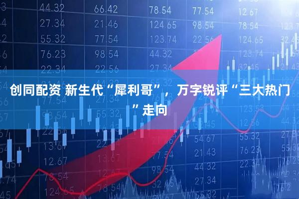 创同配资 新生代“犀利哥”，万字锐评“三大热门”走向