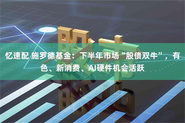 忆速配 施罗德基金：下半年市场“股债双牛”，有色、新消费、AI硬件机会活跃